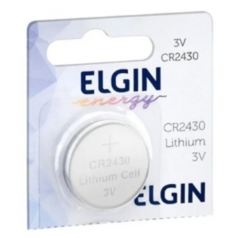 Bateria Lithium  ELGIN CR2430 3V - Moeda