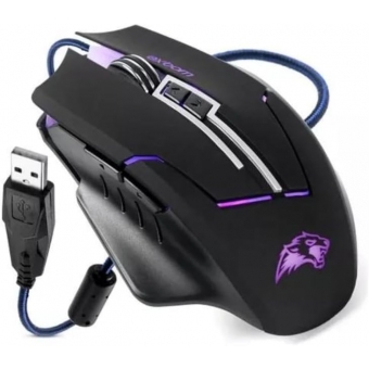 Mouse Gamer USB EXBOM MS-G270 3200 DPI RGB Preto
