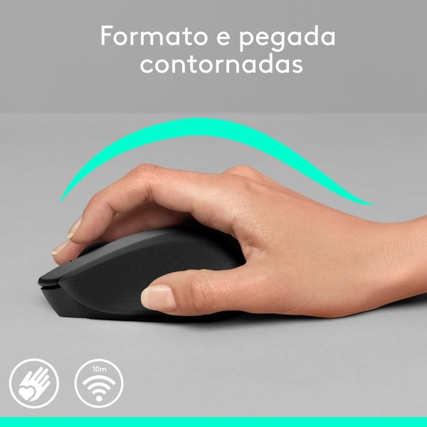 Mouse sem Fio USB Logitech M280 - Preto