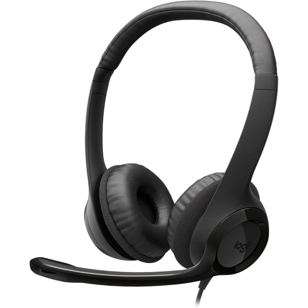 Headset Fone de Ouvido audio digital Logitech H390 Preto USB C