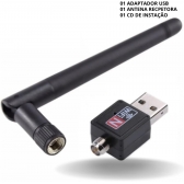 Adaptador USB Wireless com antena ONEX WF-7504