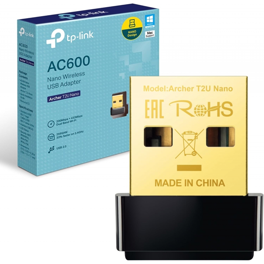 Adaptador USB Wireless AC600 TP-LINK T2U Nano