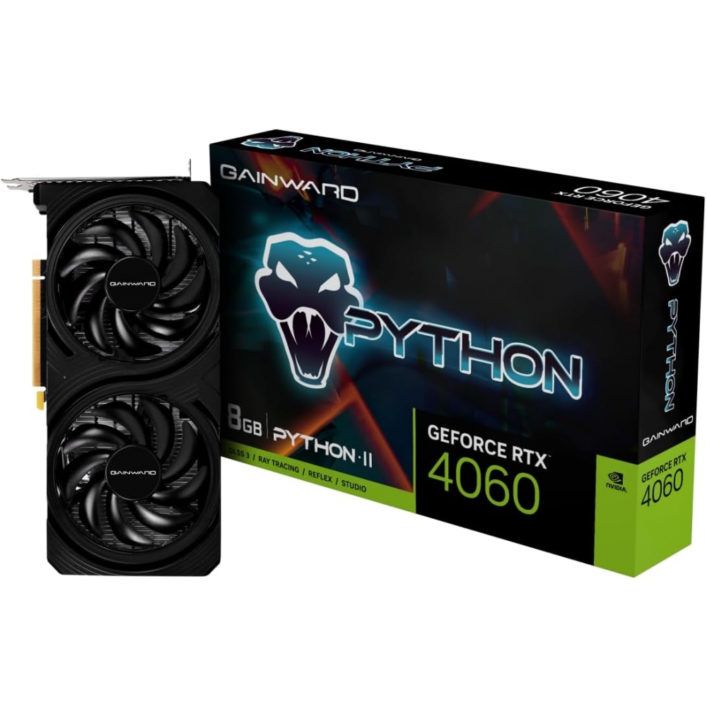 Placa de Vídeo RTX4060 8GB GDDR6 128Bits Python II Gainward
