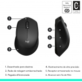 Mouse sem Fio USB Logitech M280 - Preto