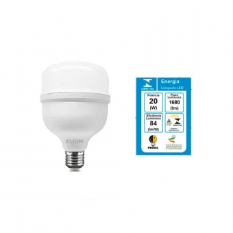 Lampada Super Bulbo Led T 20W Bivolt 6500K ELGIN