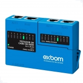 Testador de cabo RJ45 e RJ11 EXBOM Mini FEPRO-TR220