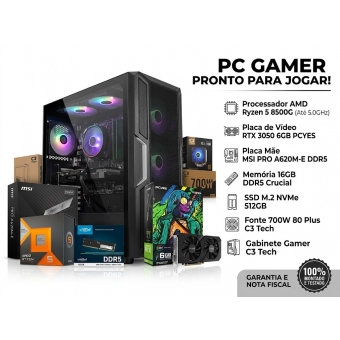 PC Desktop Charm AMD Ryzen 5 8500G 32GB DDR5 512GB SSD NVMe RTX3050 6GB