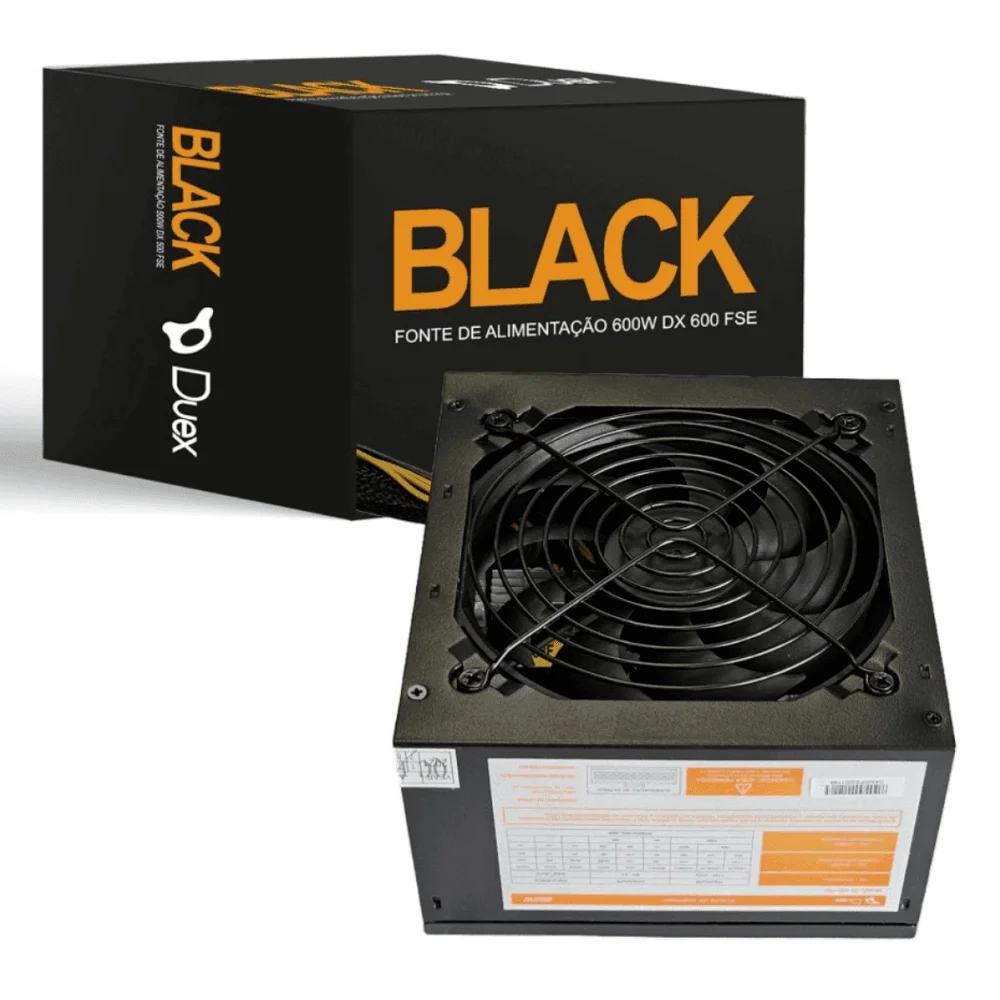 Fonte de alimentação ATX 600W DX600FSE Duex PFC Ativo