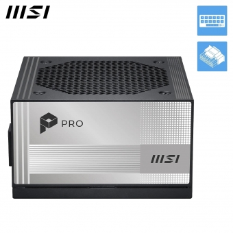 Fonte de alimentação 850W 80 Plus Platinum MSI Pro A850PL Modular
