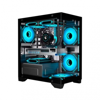 Gabinete Gamer ATX Kmex CG01F9 AQUARIO Micro Poseidon Preto Sem Fan
