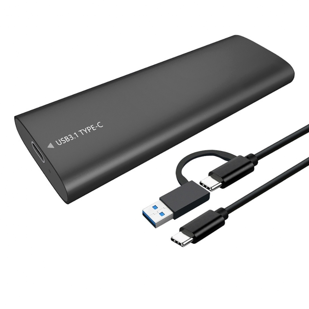 Gaveta Case SSD Sata/NVMe NGFF USB C 3.1  Shuole TNP06
