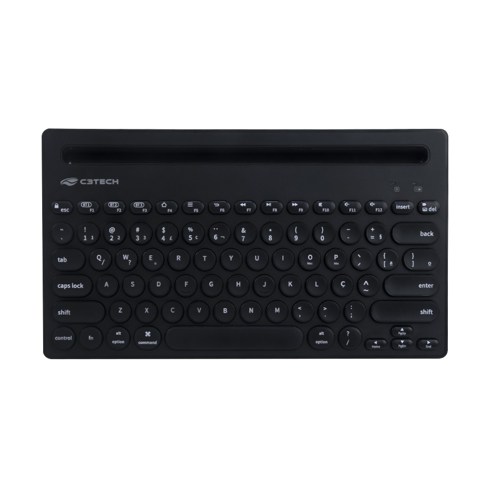 Teclado sem fio Bluetooth Multi-Device C3 Tech K-BT200BK Preto