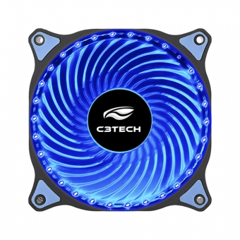 Cooler para Gabinete 12cm C3 Tech LED F7-L130BL Azul