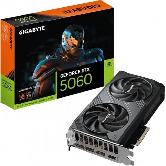 Placa de Vídeo RTX5060 8GB GDDR7 128Bits Gigabyte Windforce OC Edition