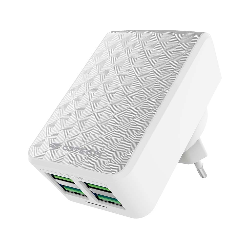 Carregador Tomada USB 4,2A Celular C3 Tech UC-420WH