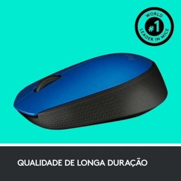 Mouse sem Fio USB Logitech M170 - Azul