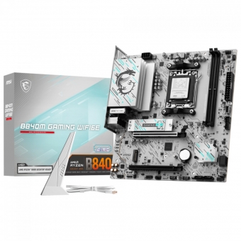 Placa Mae MSI B840M Gaming Wifi 6E- AM5 DDR5 Ryzen 9000 series mATX 