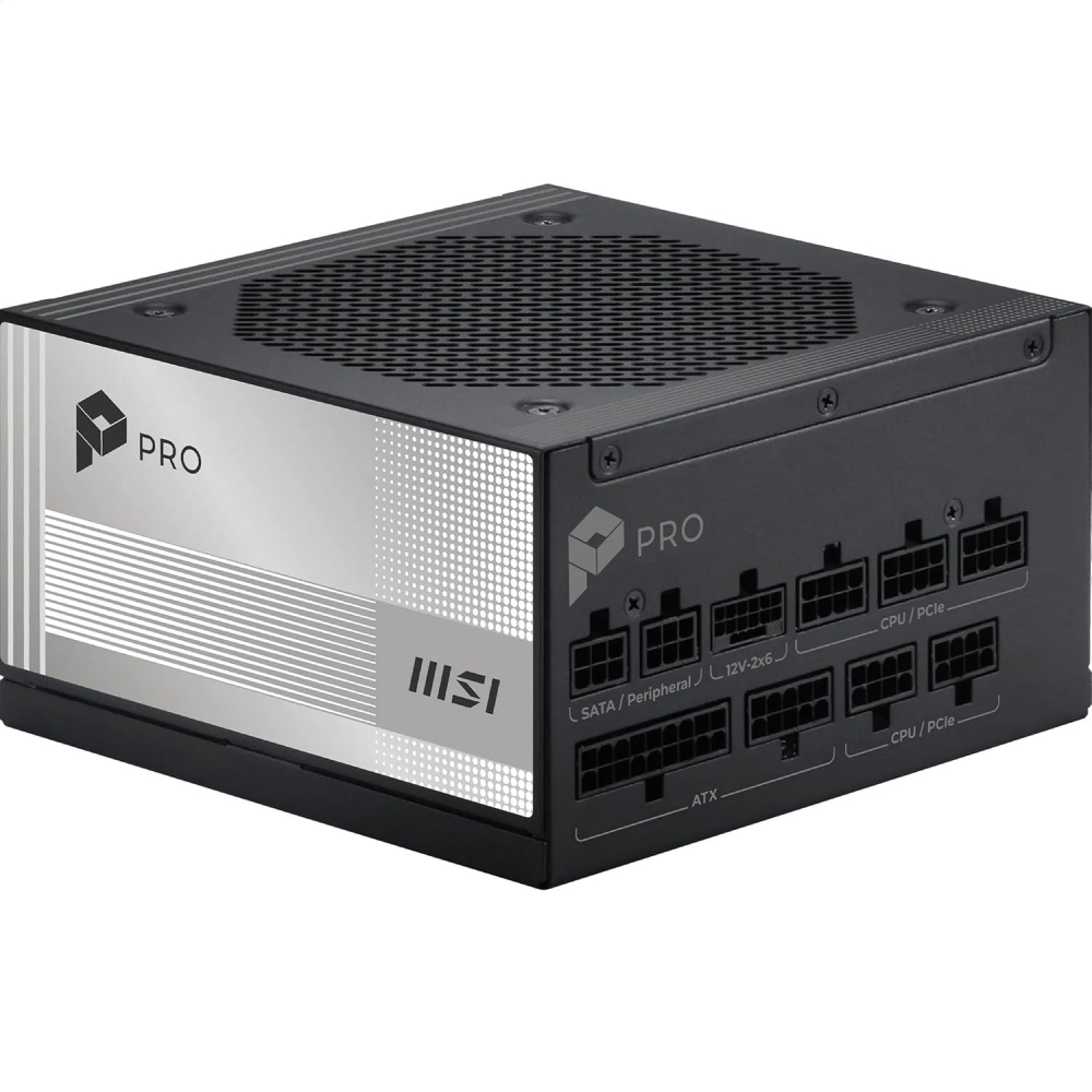Fonte de alimentação 850W 80 Plus Platinum MSI Pro A850PL Modular