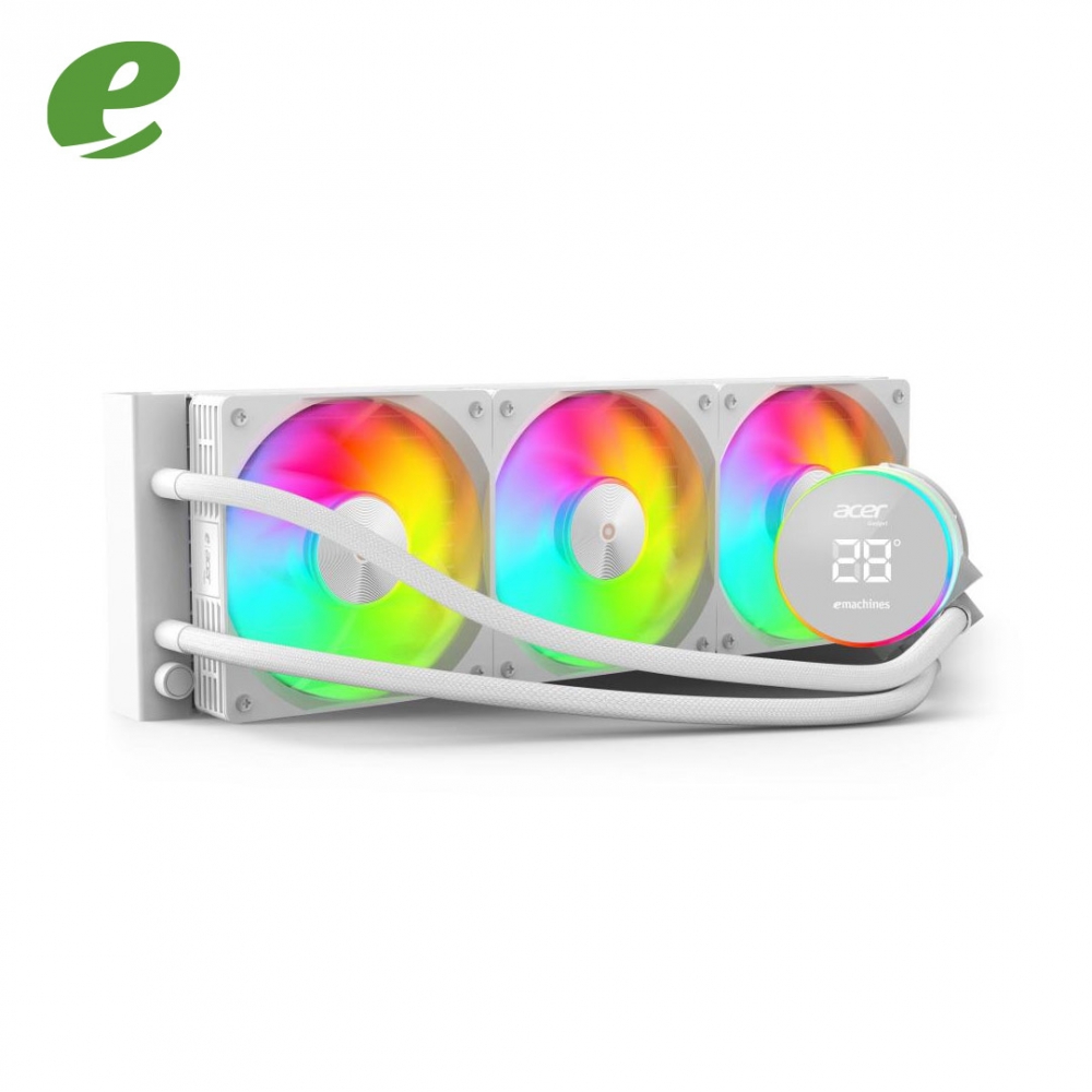 Water Cooler para CPU ACER ARGB 360mm AC360N Branco
