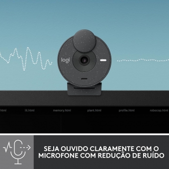 Web Cam Full HD 1080P Logitech Brio 300 Preta