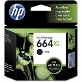 Cartucho HP 664 XL preto 8,5ml F6V31AB Original