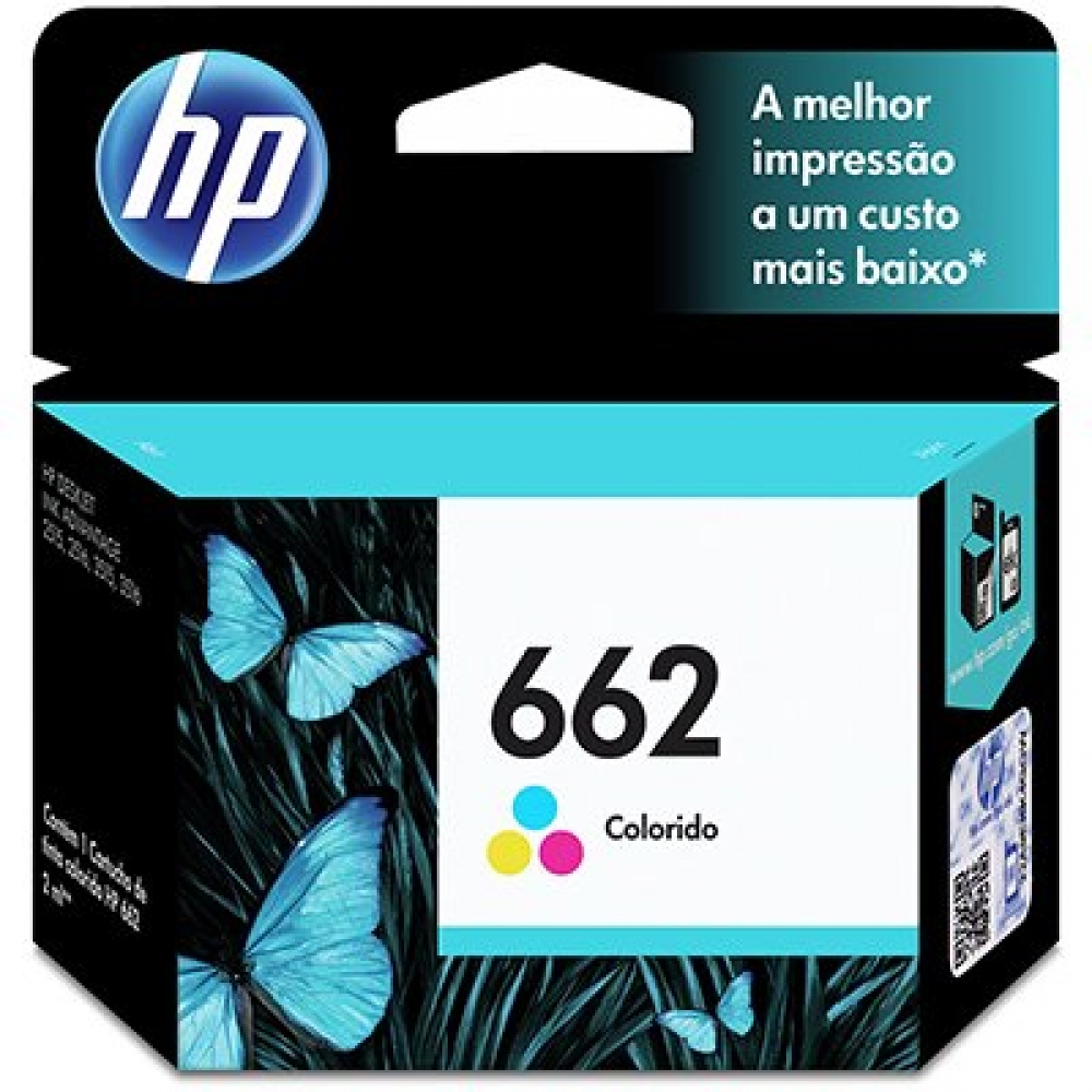 Cartucho HP 662 colorido 2ML CZ104AB Original