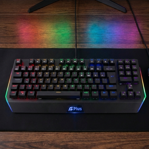 Teclado Mecânico Gamer Aplus Mizu Rainbow - Outemu Blue