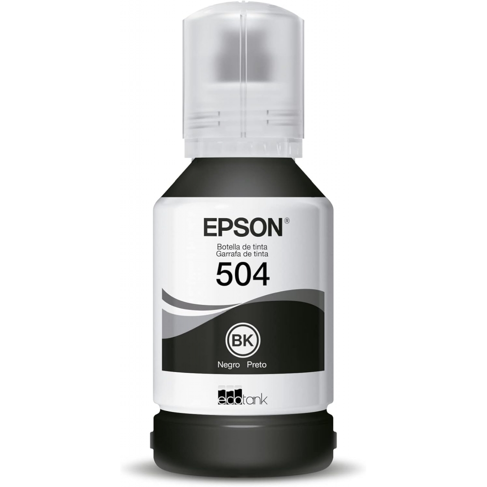 Garrafa de Tinta Epson T504 127ml - Preto