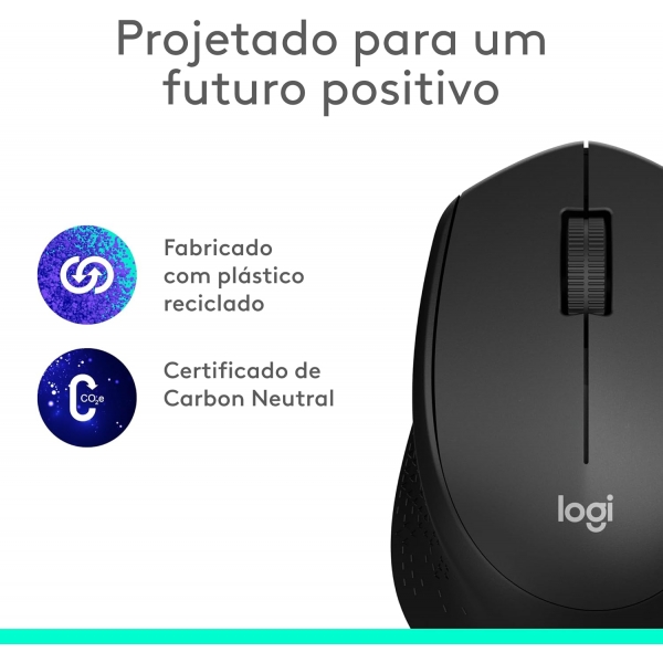 Mouse sem Fio USB Logitech M280 - Preto