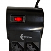 Filtro de Linha com 8 Tomadas Coletek FL-82BK