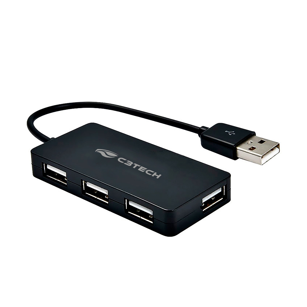 Hub USB 2.0 4 Portas C3 Tech HU-220BK
