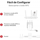 Repetidor de sinal Wi Fi Mercusys 300M MW300RE