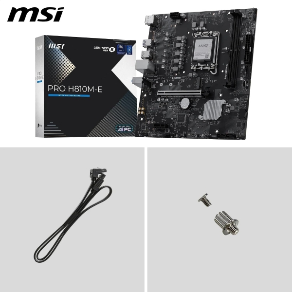 Placa Mae MSI PRO Series H810M-E DDR5 Intel LGA 1851 