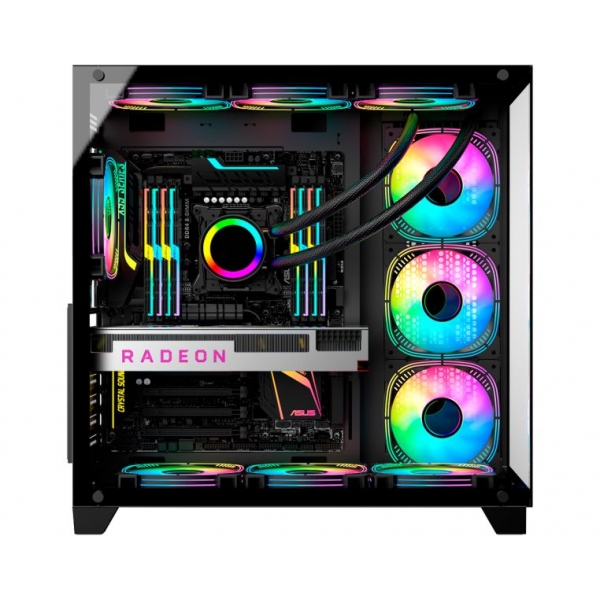 Gabinete Gamer ATX Kmex CG02J1 AQUARIO GHOST SHARK BLACK
