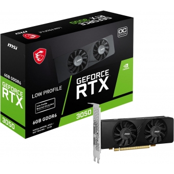Placa de Vídeo RTX3050 6GB GDDR6 96Bits MSI OC edition Low Profile