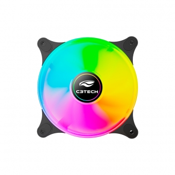 Cooler para Gabinete 12cm ARGB C3 Tech LED F9-L170BKRGB