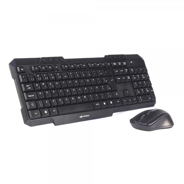 Kit Teclado Mouse sem Fio C3 Tech K-W10BK