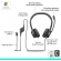 Headset Fone de Ouvido audio digital Logitech H390 Preto USB C