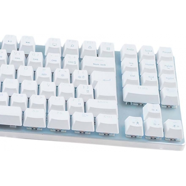 Teclado Mecânico Gamer Aplus Barak White Led Branco