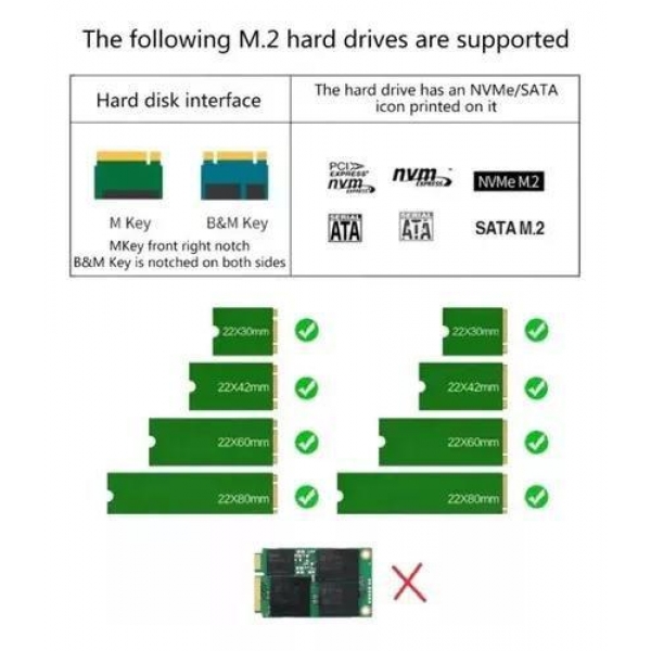 Gaveta Case SSD NGFF/ NVMe USB C 3.1  FY FY-879