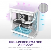 Gabinete Gamer NZXT H6 Flow RGB - Branco sem Fonte