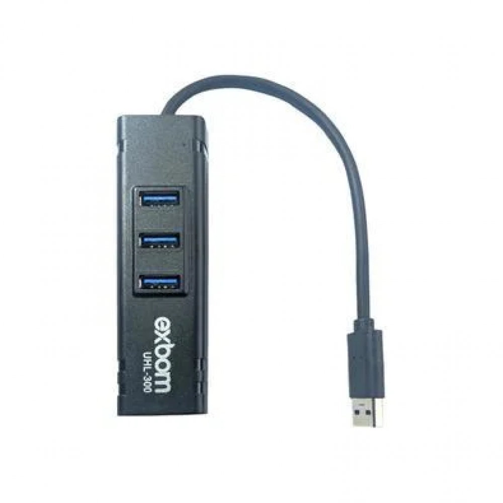 Hub USB 3 Portas 3.0 + 1 Porta RJ45 Ethernet