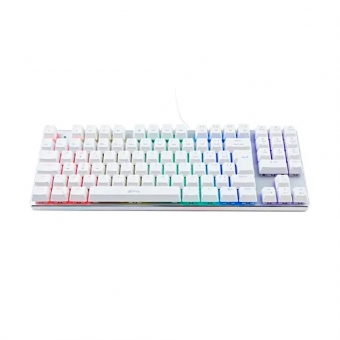 Teclado Mecânico Gamer Aplus Barak White Led Rainbow - Outemu Blue