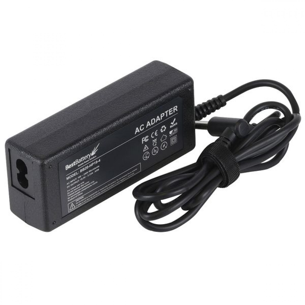 Fonte para notebook HP 19,5V 3,33A 65W BB20-HP19-4  (Ultrabook azul)