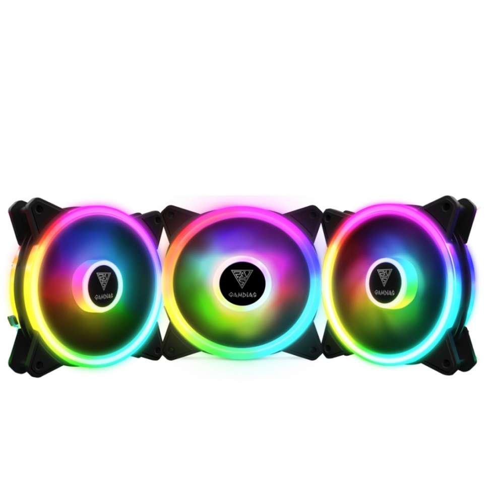 Kit Cooler Fan com 3un 120mm GAMDIAS Aeolus M2-1203