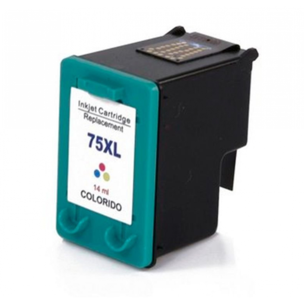 Cartucho HP 75 XL colorido 14ML compatível
