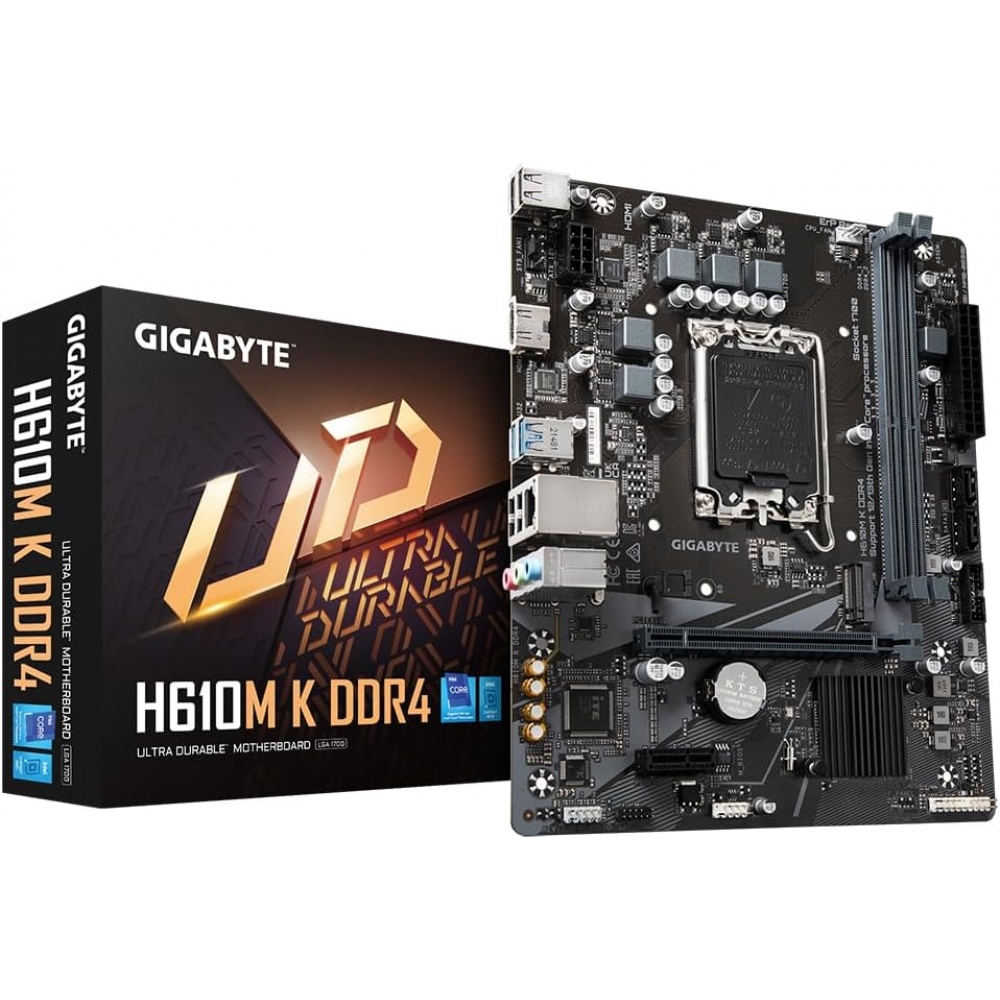 Placa Mae Gigabyte H610M K D4 DDR4 LGA 1700