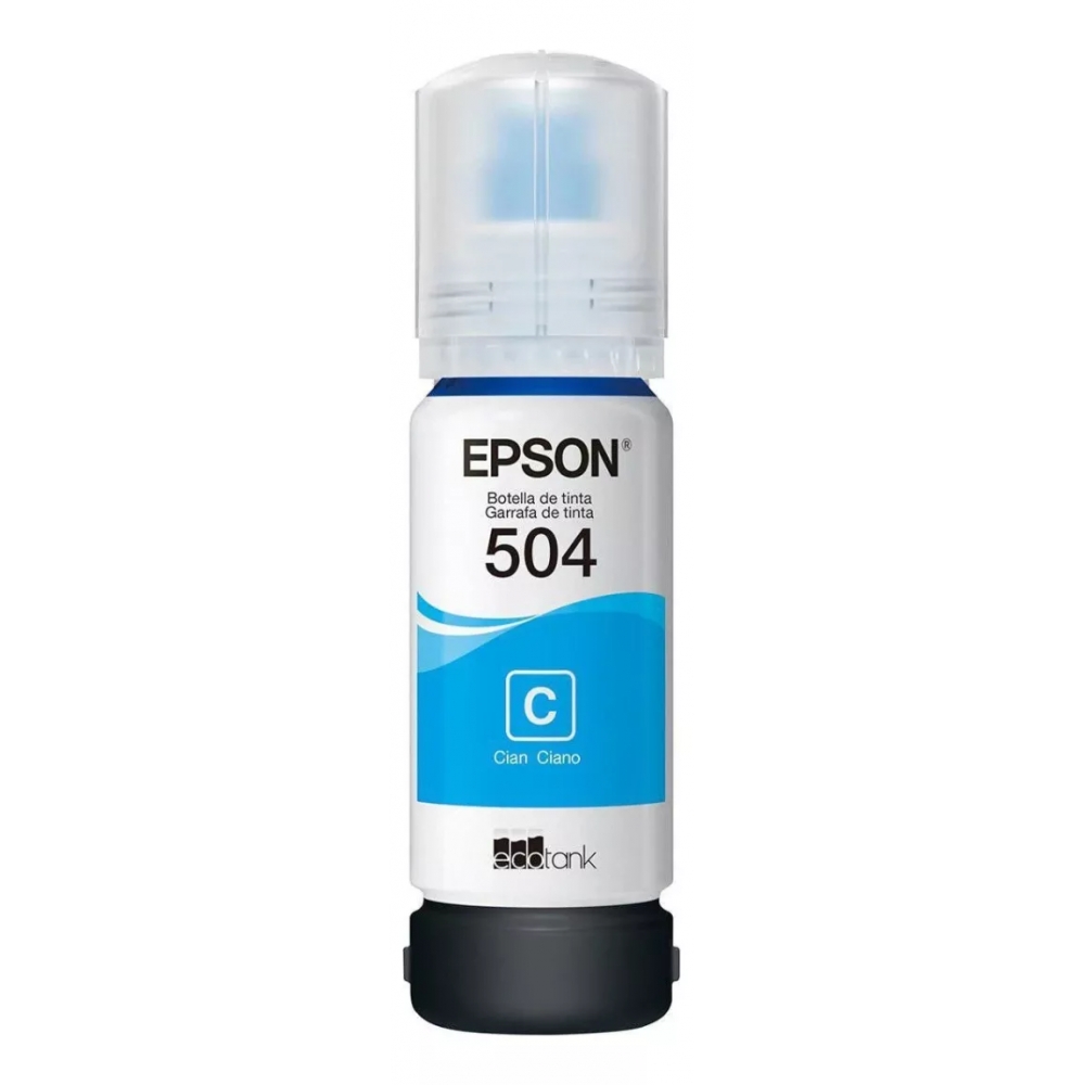 Garrafa de Tinta Epson T504 70ml - Azul