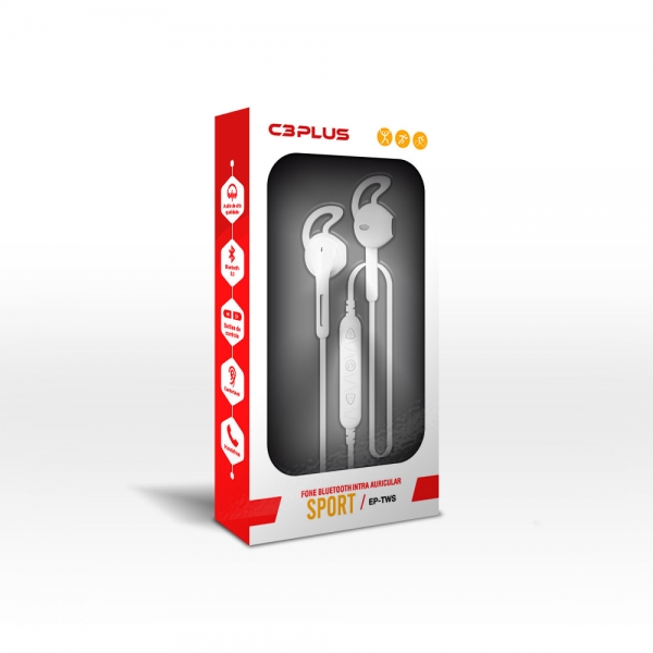 Fone de Ouvido Bluetooth C3 Plus EP-TWS-10 - Branco