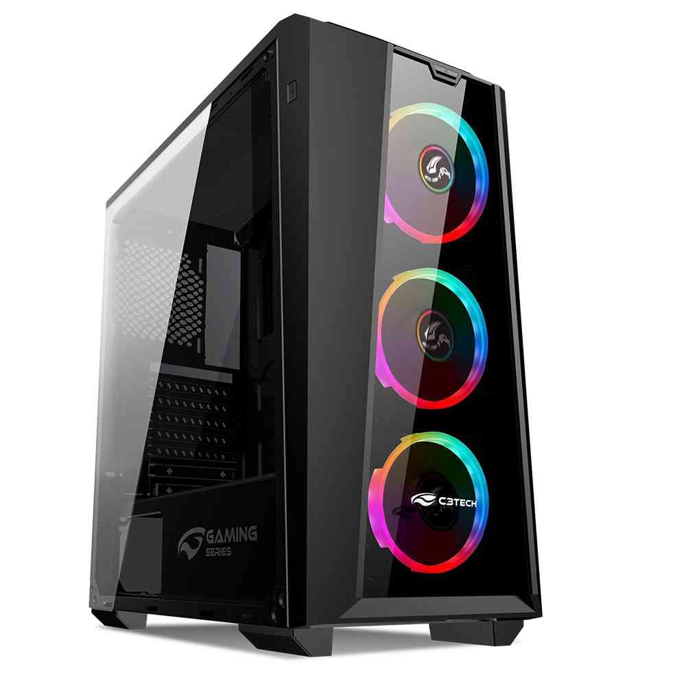 Gabinete Gamer ATX sem Fonte USB 3.0 C3 Tech MT-G800BK